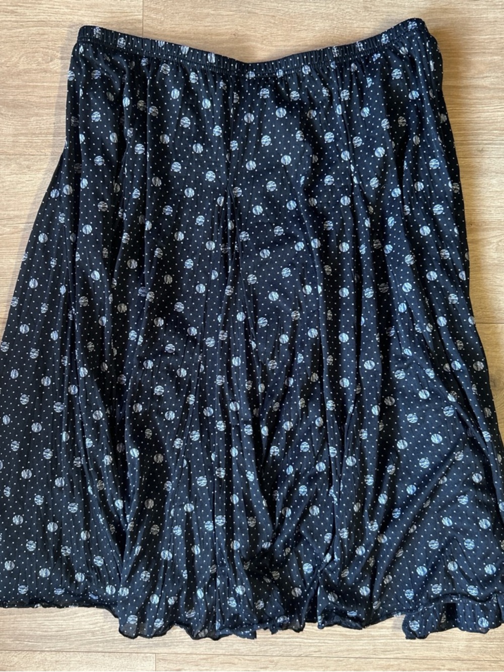 Zac&Rachel Black and White Polka Dot Midi‎ Skirt